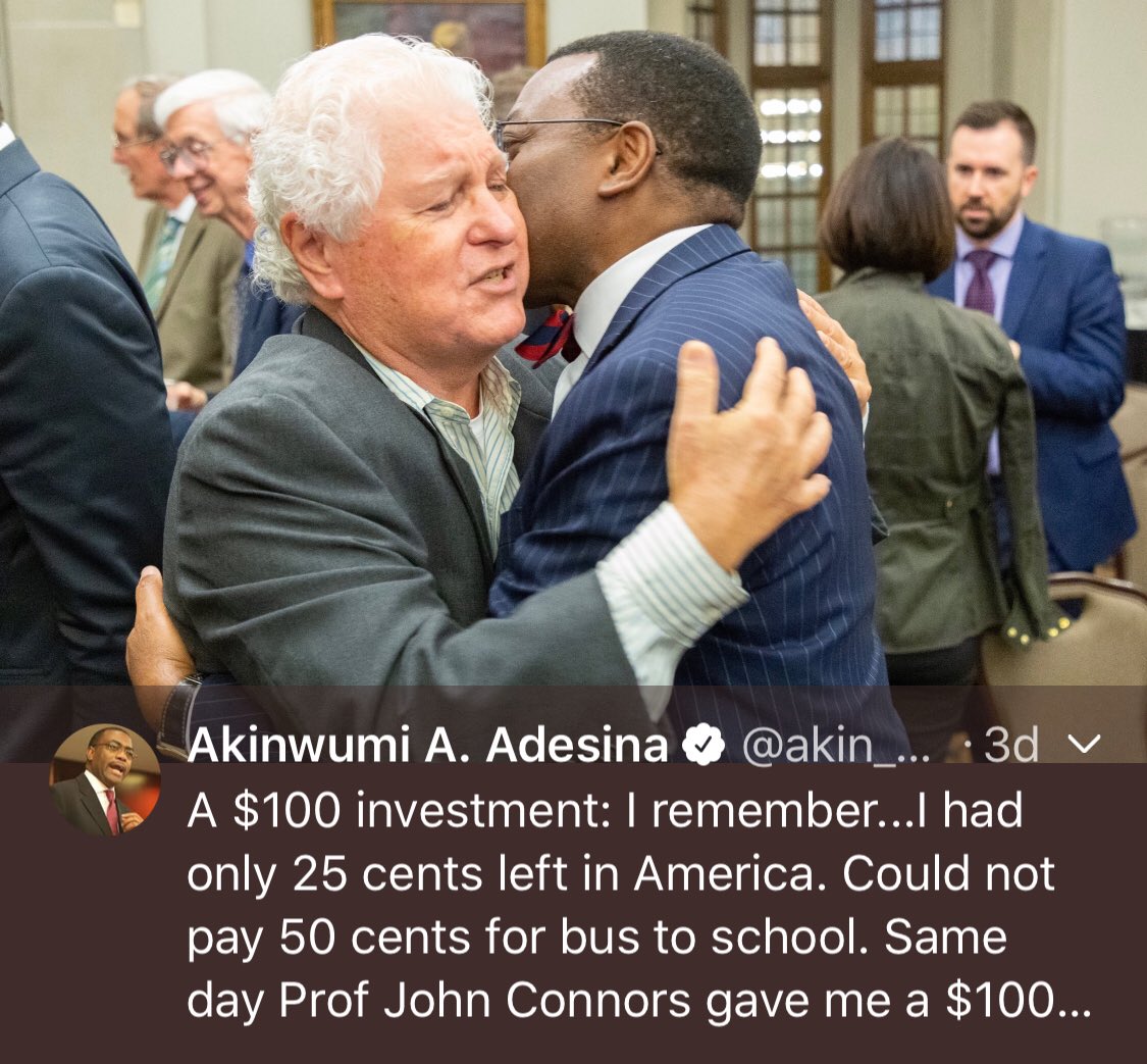zopia's tweet image. $100 Investment? Eternal Gratitude!Anybody can be somebody! Gentle and visionary words of wisdom “Omode to ba dupe ore ana, a ri omiran gba”!  God bless. Humbling.