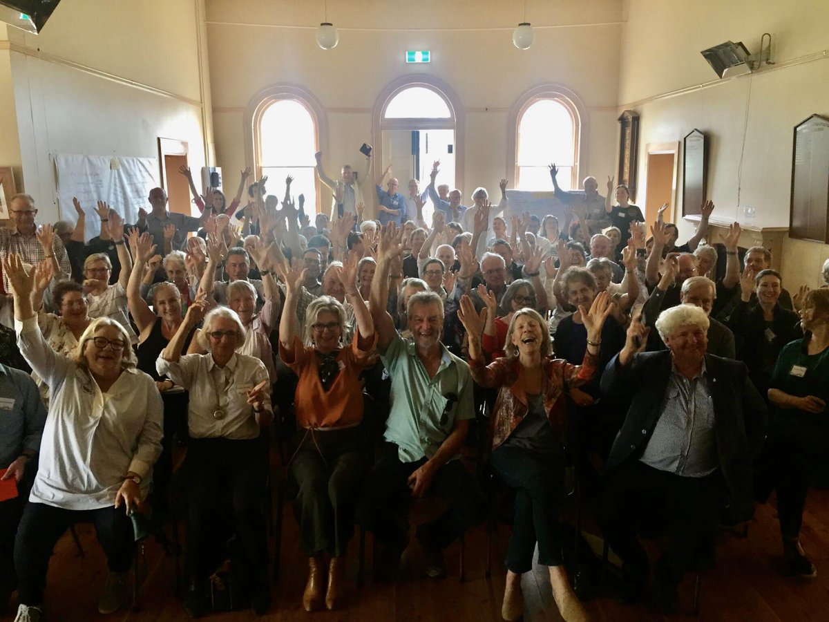 ✔️ Think big ✔️ Start from an evidence base ✔️ Have parties, not meetings ✔️ Whatever the issue, community is the answer ✔️ Talking is required but it’s action that makes the change. #IndiActs That’s a little of what we discussed today at #IndiConnects. #indivotes #auspol