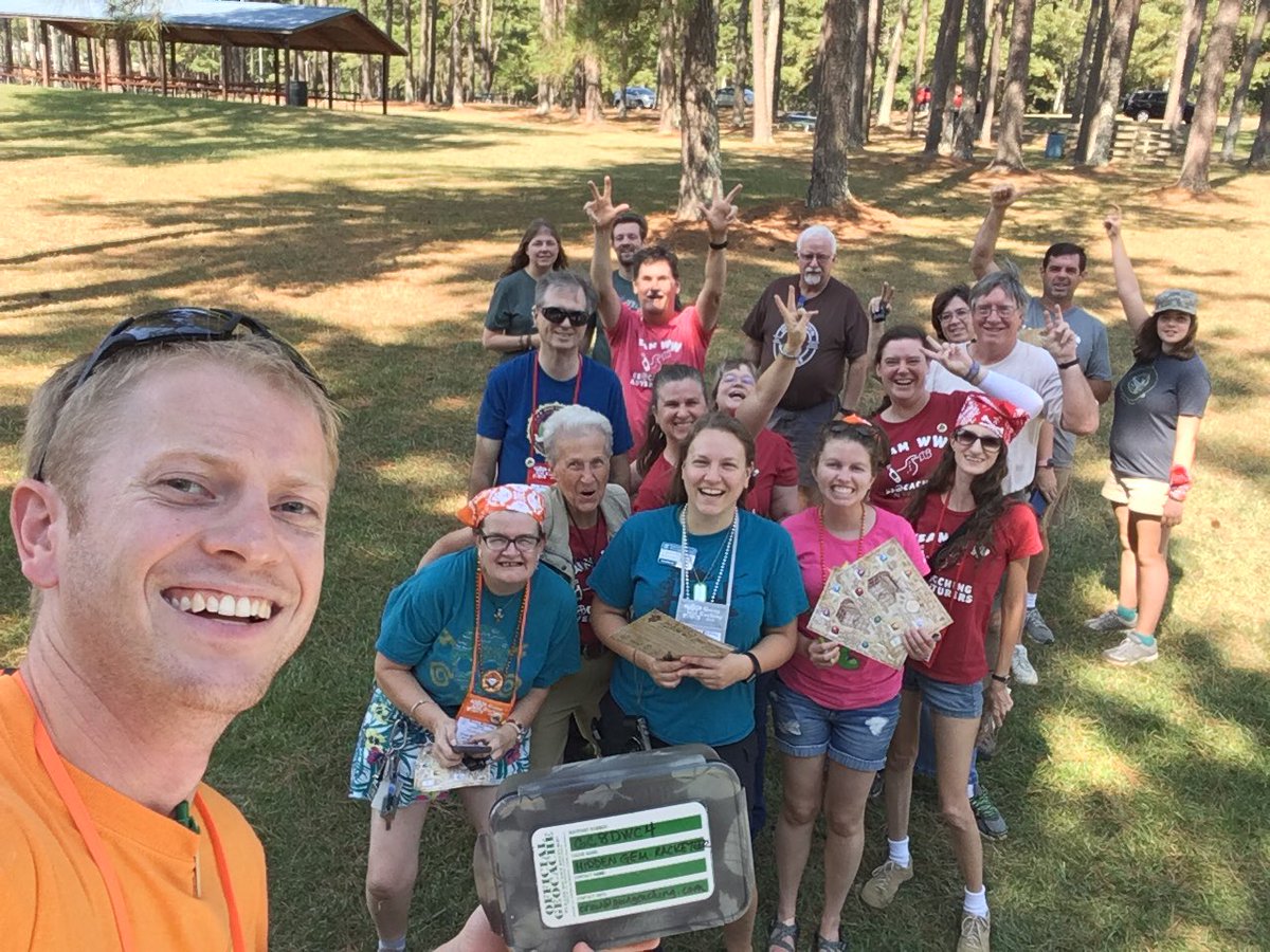 SuperNateTN's tweet image. Spent the day solving puzzles and challenges throughout Floyd County, GA meeting multiple caching groups along the way. 
Drove over 75 miles to collect stamps and code words to redeem for a geocoin, and gain access into the escape room tomorrow. #GoingCaching #Geocaching