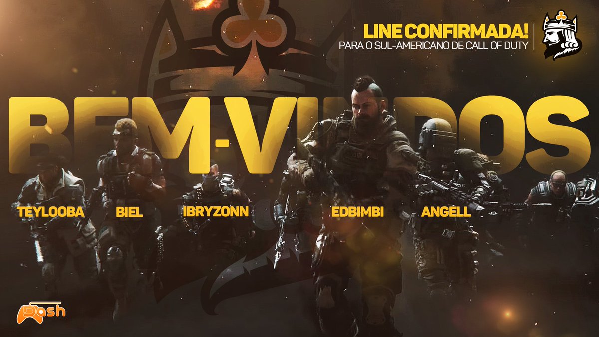 [COD]

Line-up pra sul-americana de Call of Duty!

Com muito prazer, anunciamos os reis que nos representarão no presencial que ocorre amanhã e domingo, boa sorte: 

<a href="/Teylooba/">Tey</a>
<a href="/BielTBE/">Biel T</a> 
@sickBRYZ 
@edbimbi 
<a href="/Diivinee1/">Diivinee</a> 

#BeAmazing ♣️
