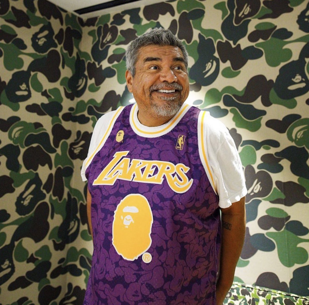 bape lakers jersey purple