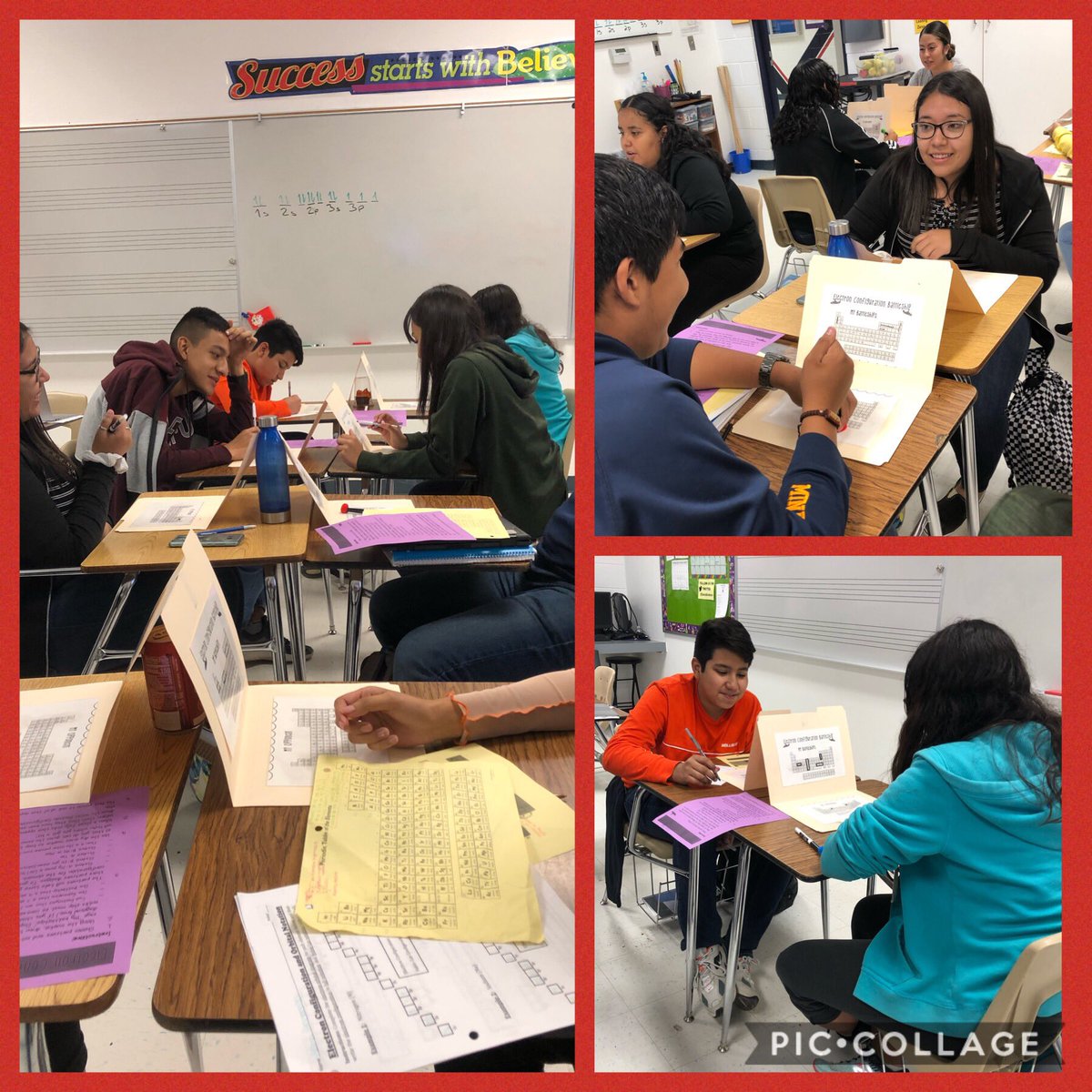 Patriots playing battleship to practice electron configuration. #wearececa <a href="/CecaScience/">CECA SCIENCE</a>