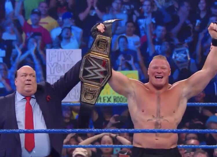 Brock Lesnar Squashes Kofi Kingston For Wwe Title Cain Velasquez