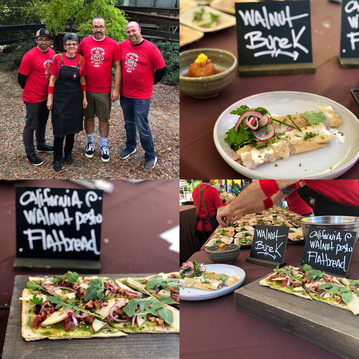CaWalnuts's tweet photo. The Red Team’s unique and creative submissions from yesterday’s #campwalnut cooking challenge! #walnutsatwork https://t.co/Sp0fPgBYW4