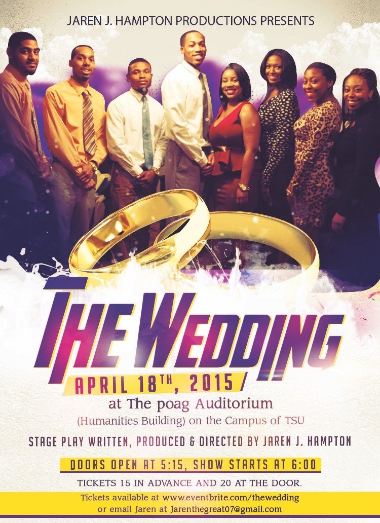 theaterprogram's tweet photo. Jaren Hampton's "The Wedding" is a comedy about four young men reminiscing about the past as one of them is getting married.  Go to https://t.co/epZiuhZYK9 to get your tickets today!  Six days left! https://t.co/EihxB2BRcD