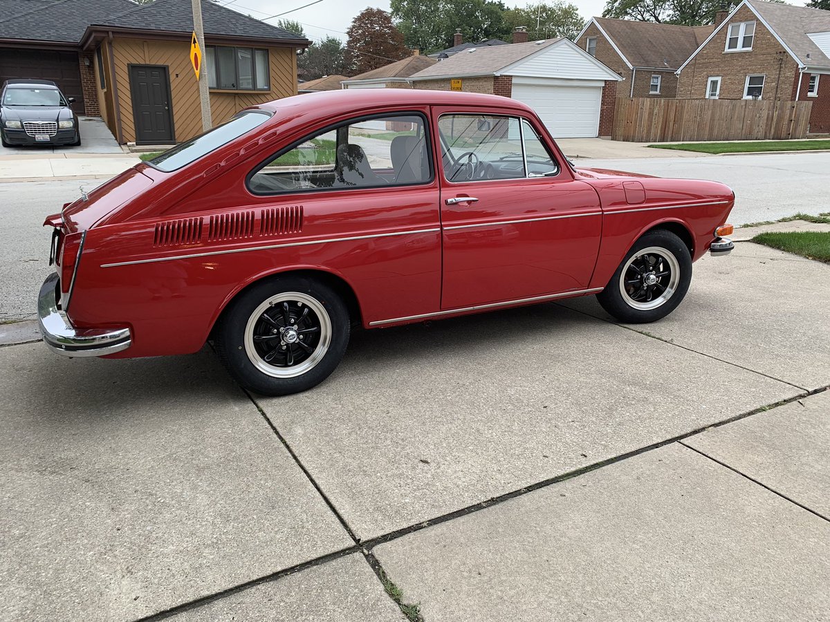 tvtommy's tweet photo. Put 270 miles on her this week. Released from restoration jail. #vwtype3 #aircooledvw #vwfastback https://t.co/M9bEcqQG5w