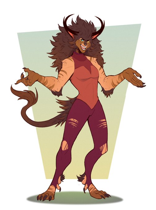 Went with a fluffy werecat vibe. 