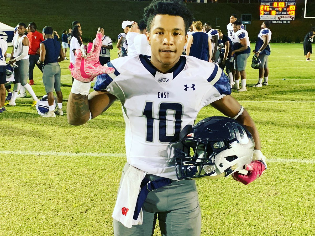 fnrivalries's tweet photo. “Somebody’s Zero Had to Go and tonight @eastforsythfootball remains undefeated (6-0) over @grimsleyfootball  Whirlies (5-1) in a 21-20 victory. The FNR PLAYER OF THE GAME IS
SR. DEFENSIVE SAFETY JAVON MCALLISTER with 2 Interceptions and a Blocked Extra Point that won the game! https://t.co/mg1ekx8HDX