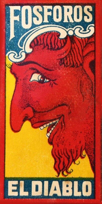 ArkhangeL's tweet photo. Uno de mis pasados pactos con el Diablo consistía en que iba a crear una línea nueva de fósforos de diferentes marcas para el mercado internacional. El Diablo me vendió su alma y así logró la fama a nivel mundial. #PánicoSiniestro #LoveMicroHorror #Horror #AutumnOfHorror https://t.co/ORFJ1qEXW3