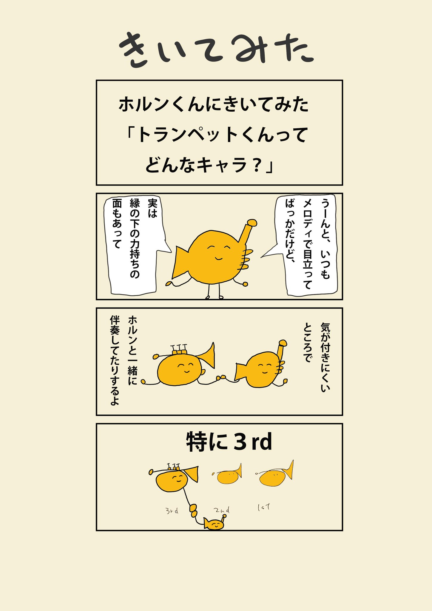 トランペットくん Lineスタンプ ホルンくんインタビュー 吹奏楽 トランペット ホルン ゆるキャラ Lineスタンプ T Co Dfegmvacyj Twitter
