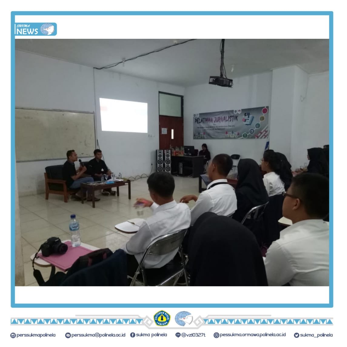 Sukma_Polinela's tweet photo. (5/10/19) Pelatihan Jurnalistik UKM Pers Sukma.
#plastik #ukmperssukma #persmahasiswa #polinela https://t.co/Y4AGSU4m9m