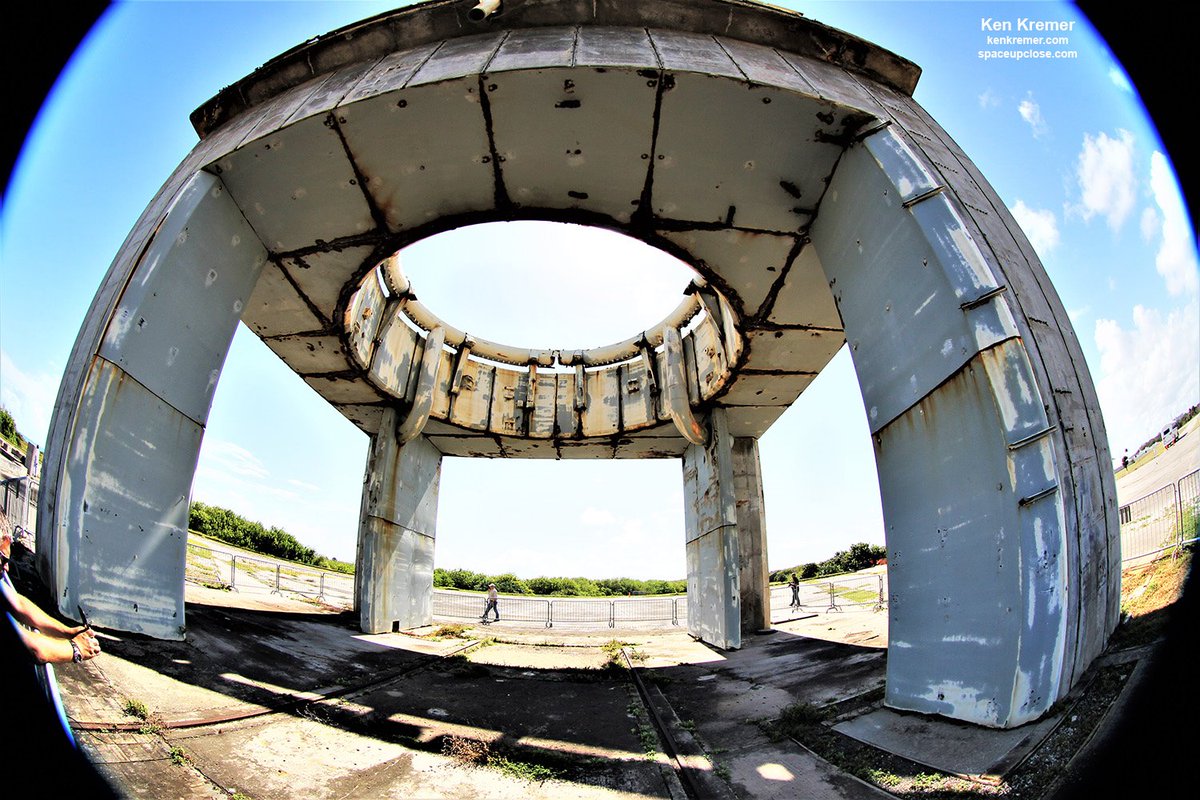 ken_kremer's tweet photo. All around the launch platform of Launch Complex 34: Fisheye views. Godspeed #NASA #Apollo1 crew Grissom, White, Chaffee- perished during catastrophic plugs out capsule fire Jan 27 1967. Media tour today Oct 4 (Sputnik Day). Abandoned In Place. @45thSpaceWing #CCAFS #LC34 . https://t.co/QFDAi9uQQQ