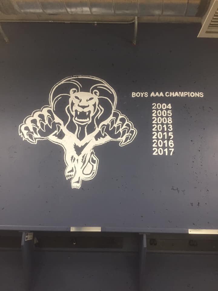 Some new locker room artwork. Thanks Darlene Evans for the great work. #roar #letsgo