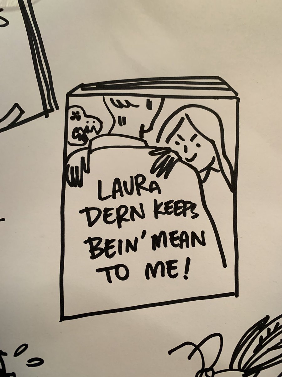 two moms and their weird little sons!! thank you so much to everyone at the Harvey's tonight for this recognition, and thank you to @LucyKnisley for redrawing our cover better than i ever could ? 