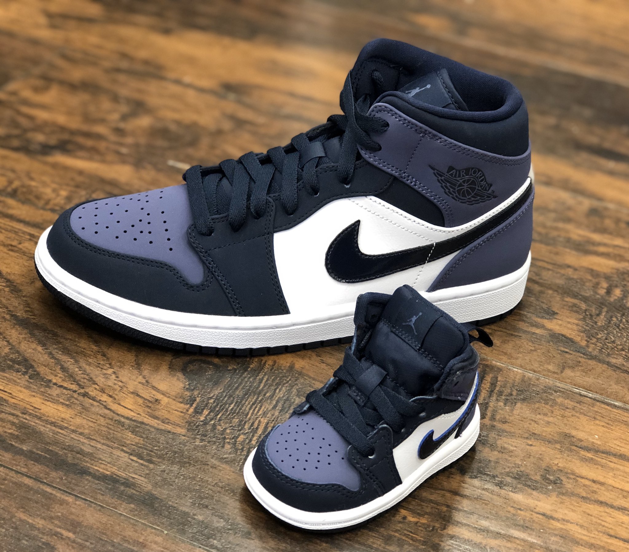 jordan 1 mid obsidian sanded purple