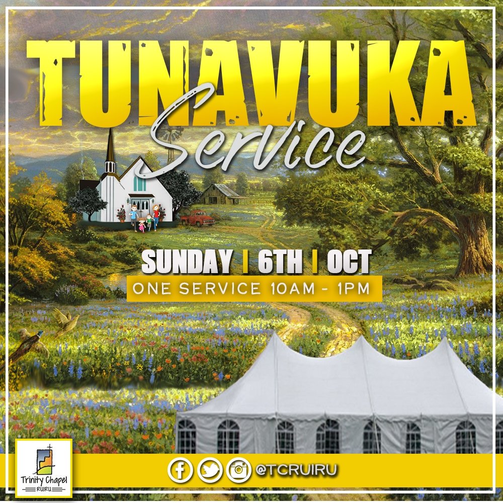 tcruiru's tweet photo. #TuvukePamoja.
Tomorrow 10am - 1pm
#OneServiceOnly
#GivingSunday https://t.co/y1T0uxoNZF