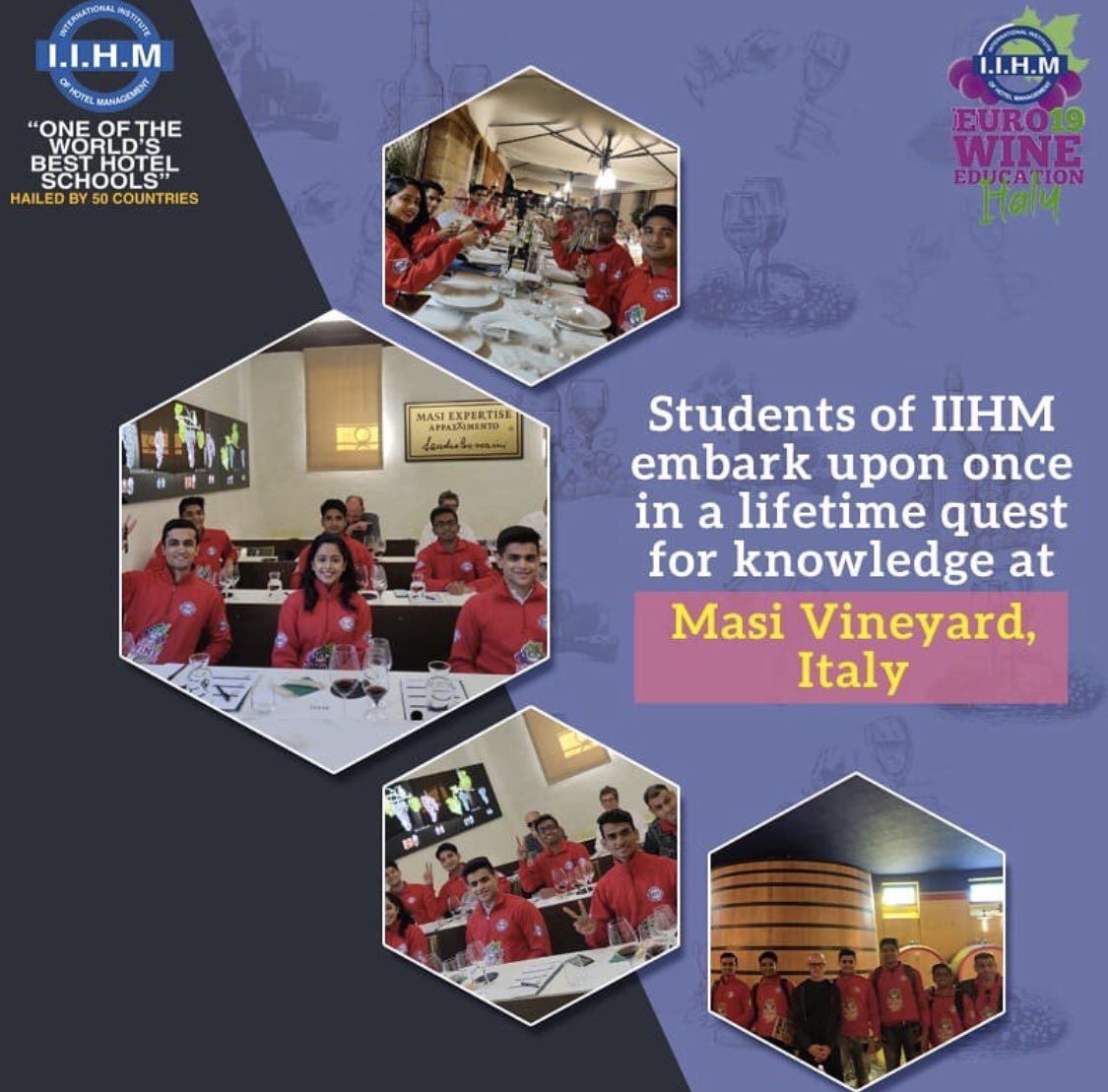 NalumachuRahul's tweet photo. Students of IIHM learn about wines at one of the best vineyards in Valpolicella, Italy during their Euro Wine Tour 2019! Learning with a view, we must say!
#EuroWineTour #WineFacts #WineTour #Italy #Europe #IIHMBest3Years #IIHMRocks #IIHMOnTour #HotelManagement
@JImmanue https://t.co/b243c43r5J