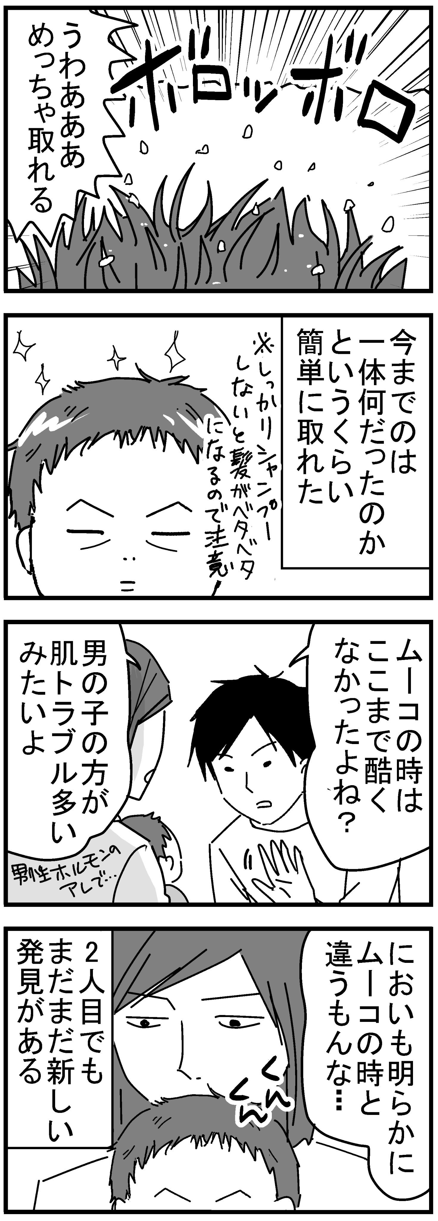 ちくまサラ 7y 3y 乳児湿疹と脂漏性湿疹になった話 乳児湿疹 このやり方でダメなら薬貰おうと思ったけど治って良かった 頭は オイルかけてしばらくおいてからしつこくモミモミでボロボロ取れました 髪の毛も取れて薄くなっちゃったけどまた生えてき