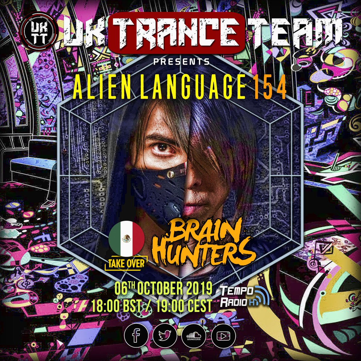 Alien Language Episode 154 for this TAKE OVER Brain Hunters has prepared an exclusive (RETRO) set for your listening pleasure you can check it out here 🔽

tempo-radio.com/uktt

#AlienLanguage154 #BrainHunters #GuestTakeover
#Retroset 👽🔥