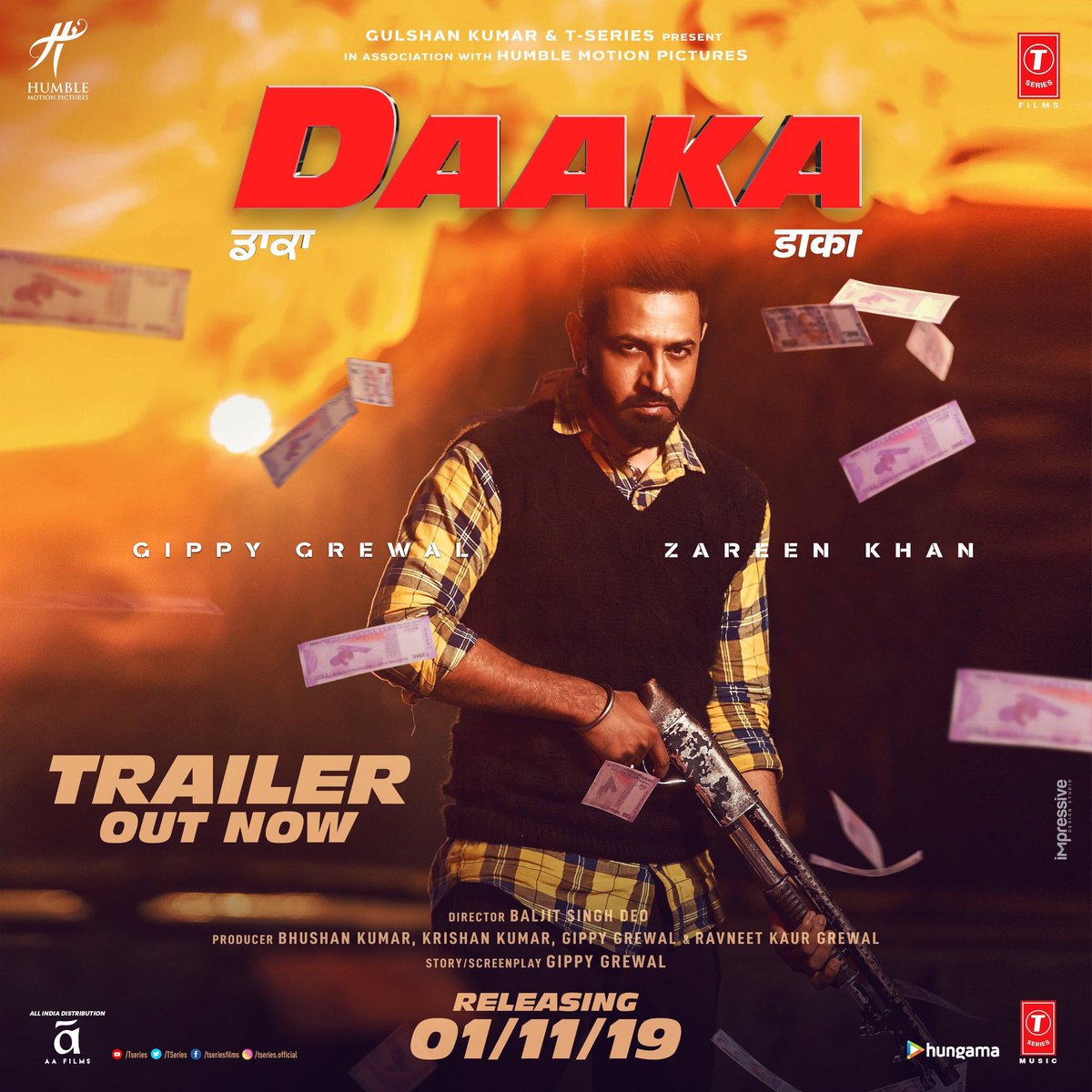 It’s a 5Star 💫Trailer Indeed.brace Up #gippygrewal aa rahe ne,saareaan De dil te #Daaka Paun #DaakaTrailer out now.
@itsBhushanKumar @GippyGrewal @zareen_khan #HumbleMotionPictures @TSeries @ranaranbir970 #BaljitSinghDeo #RavneetKaurGrewal @AAFilmsIndia @Stardom22ent