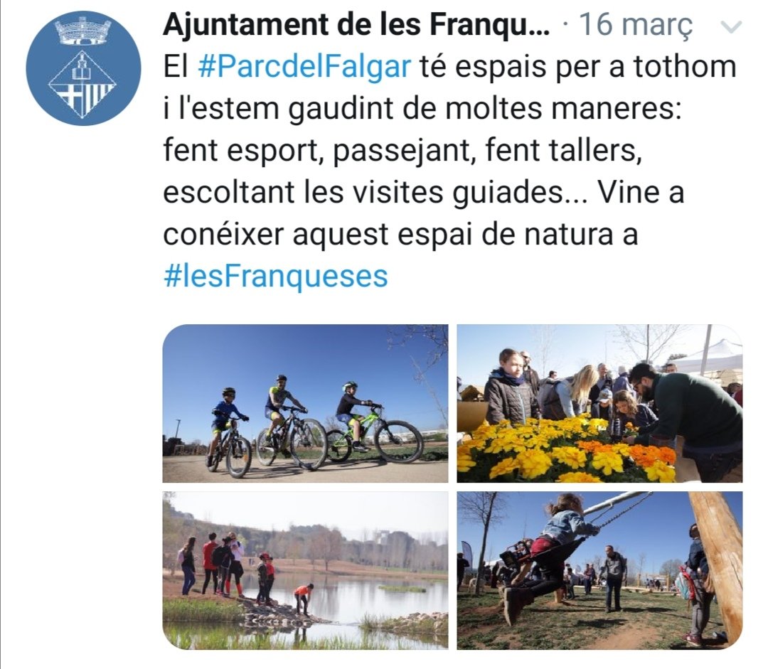 AjuntafemsL's tweet photo. Veniu i disfruteu del #ParcdelFalgar... I ompliu els pulmons de contaminació de les indústries del polígon industrial que teniu al costat! https://t.co/QgBg0GNhFG
