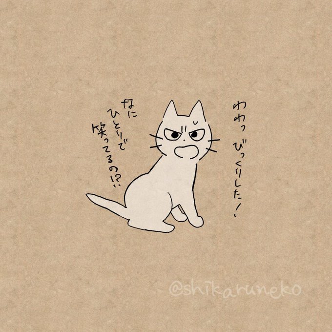 スマホを見ながらひとりで笑ってしまう人としかるねこ 