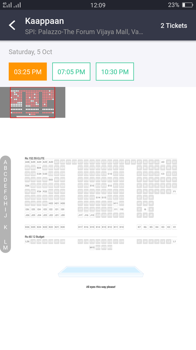 PageSuriya's tweet photo. #Kaappaan Day 16 Theater Booking Status - 90% Occupancy

Real Blockbuster Success #Suriya Anna ☺️🔥

@Suriya_offl @sayyeshaa @Mohanlal @anavenkat @arya_offl @KiranDrk @LycaProductions
#KaappaanBlockBuster
#BoxofficeWinnerKAAPPAAN https://t.co/uiFJE6pr7W