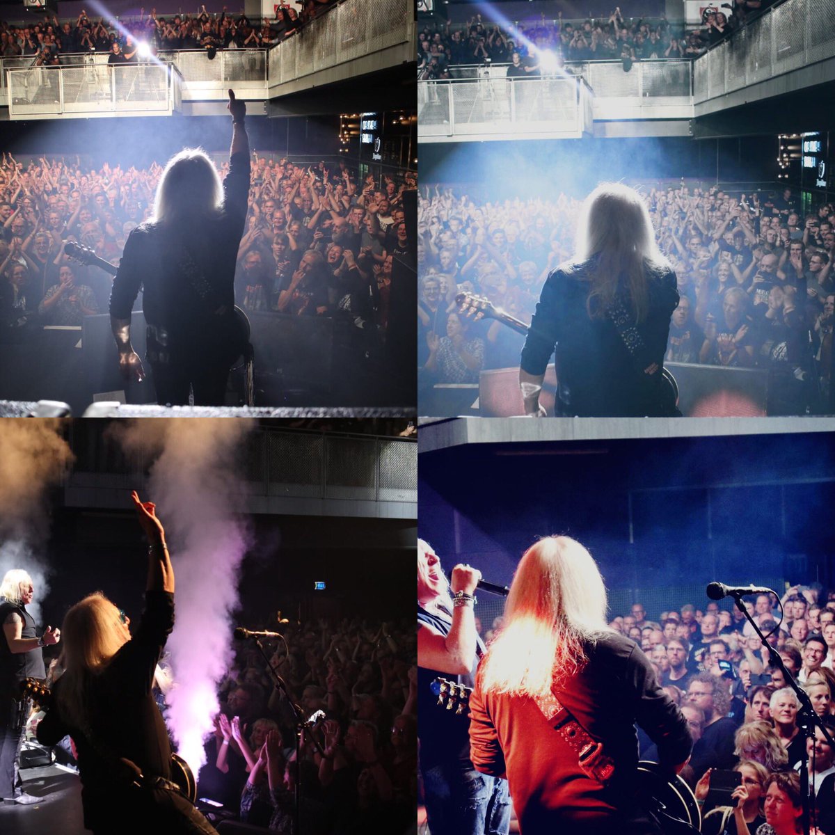 Mick_Box's tweet photo. What a great way to start our tour through Holland,Denmark &amp; Finland with a SOLD OUT show in Hengelo Holland at the Metropol! The audience were amazing! Thanks to Rich Bennett for the pics! 
#carparelliguitars
#graphtech
#englamplifiers
#rotosoundstrings https://t.co/o644EYGY60