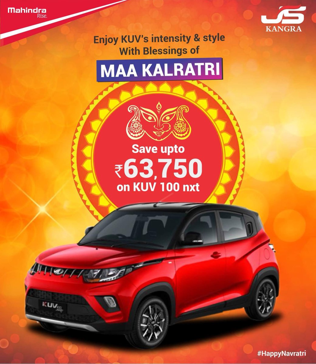 grover_js's tweet photo. May Kalratri drive you to adventure &amp; bliss. This Navratri, gift your family the comfort of a Mahindra car with JS Grover Automotives

For Further Details Contact 6230701710, 6230701708

#JSAuto #JSAutomotives #Mahindra #TUV300 #Scorpio #Thar #Kangra #XUV500 https://t.co/47SOlBZvnN