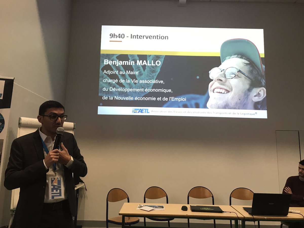 RaphalleFrankl1's tweet photo. Ouverture par Benjamin Mallo Adjoint au maire du 17 eme Arrondissement du colloque #AETL. « Aujourd’hui je suis encore #Gefco , une école de la vie ». https://t.co/m539zd5C9X