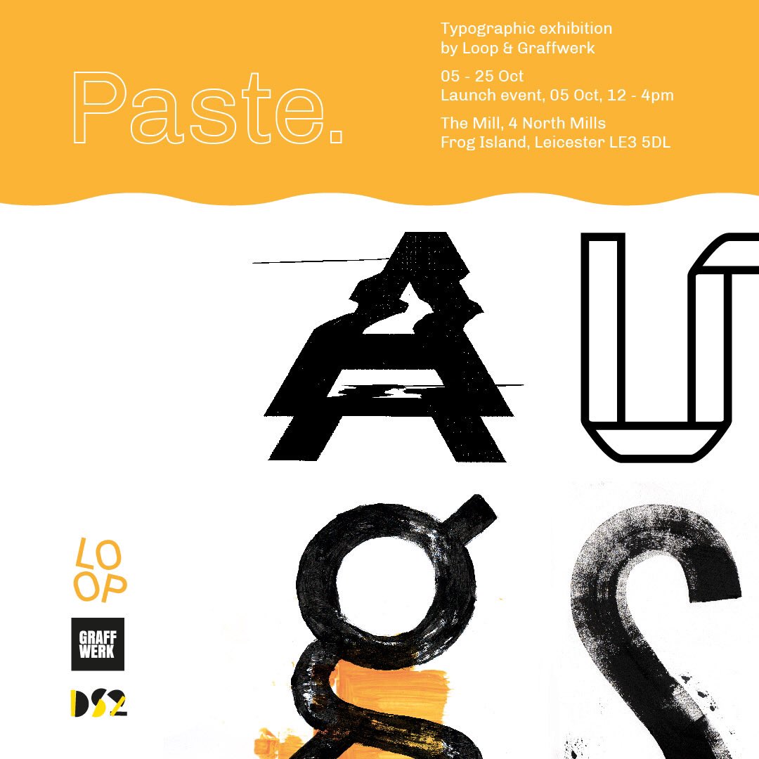 Our second exhibition of @DesignSeason2 will open today at The Mill in collaboration with Graffwerk. 12-4pm type exhibition 👍🏼✏️💪🏼