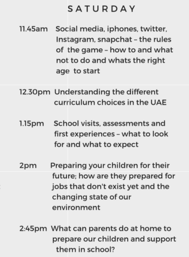 schoolshowuae's tweet photo. It's Day 2 of @schoolshowuae at @JumeirahBeachHotel. 65 Dubai schools &amp; nurseries exhibiting. Plan your visit around our discussion panels and get all your questions answered! https://t.co/3VfJqBw6oq