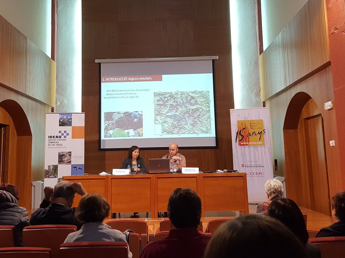 gramp_uab's tweet photo. Avui segona jornada del XI Col.loqui Internacional d'Estudis Transpirinencs sobre "els pobles abandonats als Pirineus: causes i conseqüències". Dia de comunicacions! Comencem amb David Garcia i el despoblat de #CasesNoves @arqueo_pirineu #poblesabandonats https://t.co/fGl2HaprhX