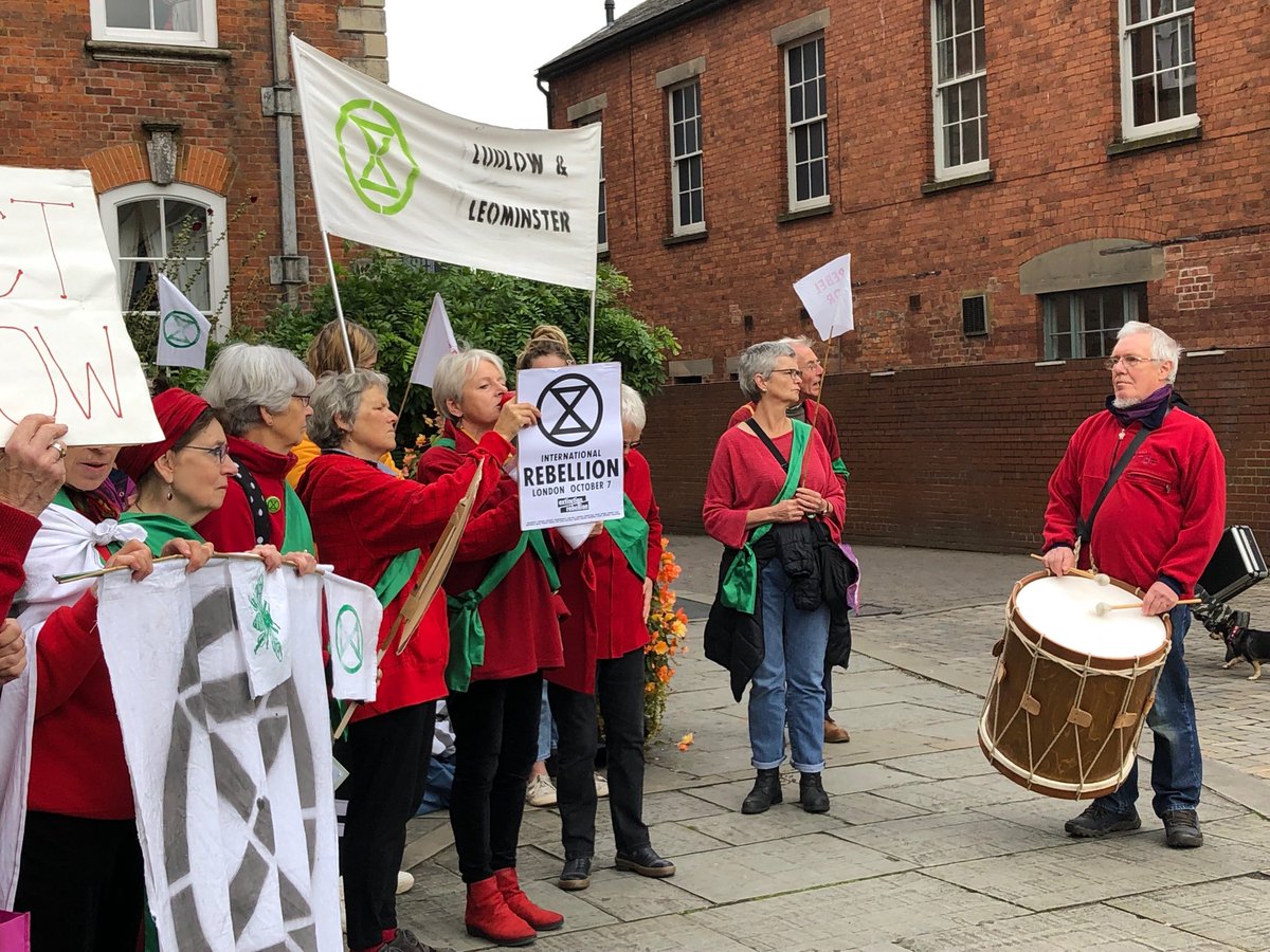 Watched Ludlow &amp; Leominster Extinction Rebellion group declaration of a Climate Crisis ahead of Monday’s protest in London