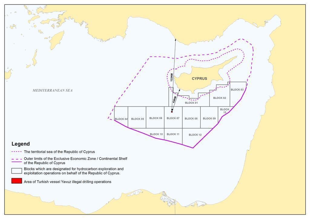ThsShambos's tweet photo. #mapfacts👇

*Preposterous violation of #Cyprus’ EEZ &amp; disrespect of🇨🇾 sovereign rights
 
*Totally unlawful &amp; provocative behavior 

*ill-intentioned aim to undermine #regionalenergycooperation 

*Unacceptable revanchist behaviour &amp; geopolitical #bullying  

#Utterlycondemnable https://t.co/oVWoWoxgoO