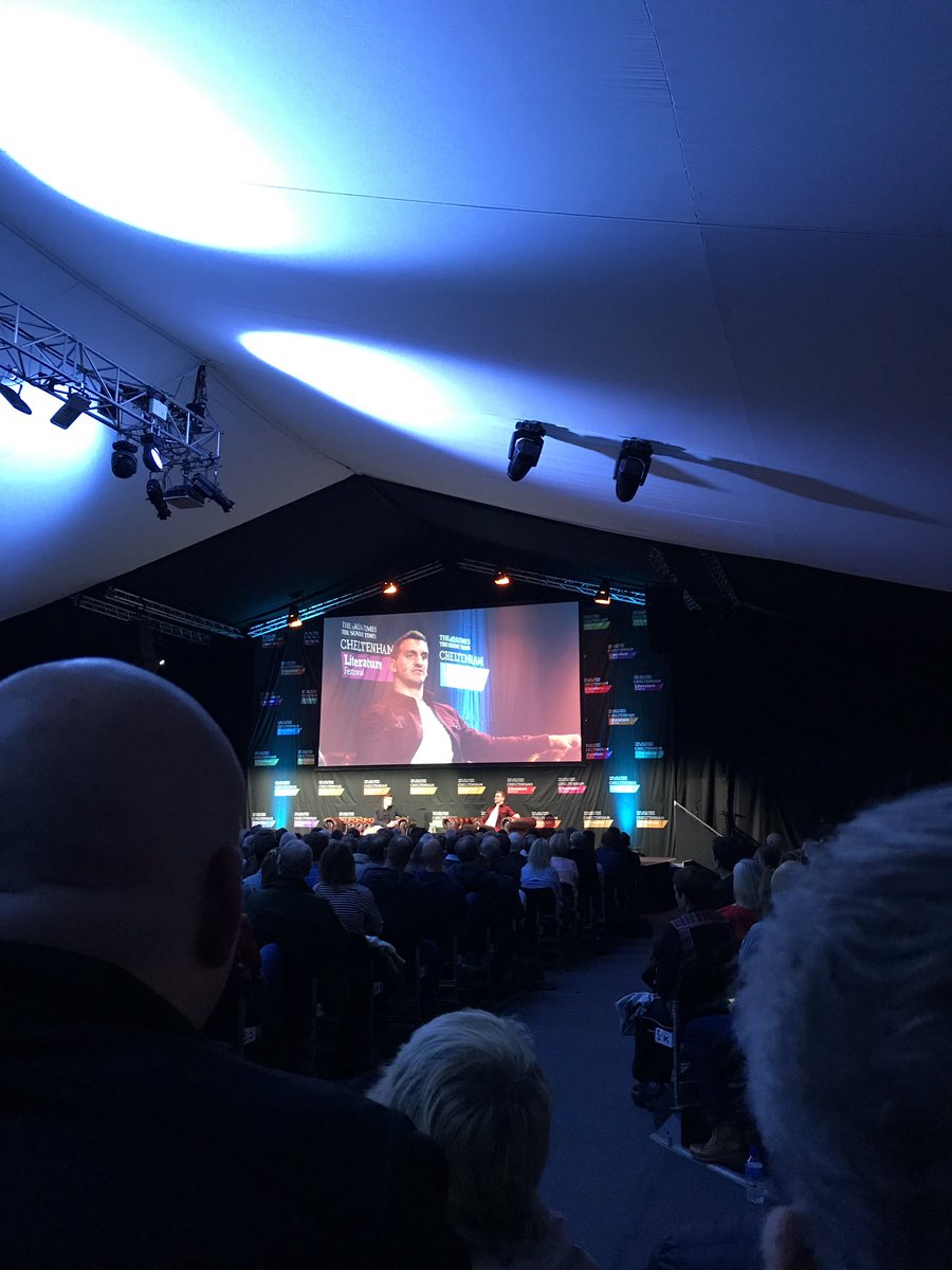 CheckettsSarah's tweet image. Great evening listening to the legend that is @samwarburton_ last night @cheltfestivals - great messages for  all of us! Followed by tapas dinner in Bar Padrón. Win win.