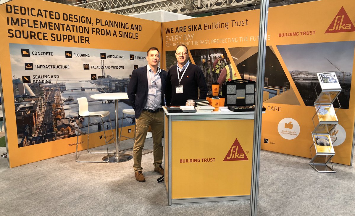 SikaIreland's tweet photo. It’s day two of the @archexpo at @TheRDS. If you are at the event don’t forget to stop by stand D16 and speak with our #construction professionals! #WeAreSika https://t.co/p2ypsD8h5s