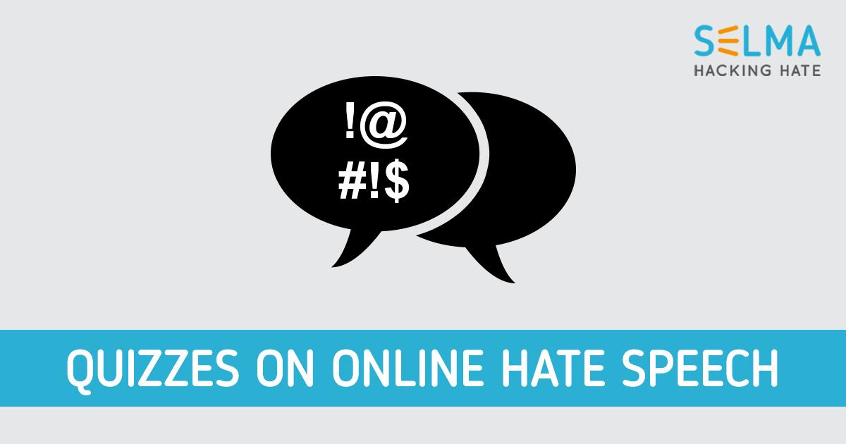 BartVerswijvel's tweet photo. How much do young people know about online #HateSpeech? How do they react to different online hate scenarios? Address this topic with your students by using these quizzes prepared by the #SELMA_eu project: https://t.co/fiYrSTT0hL
#HackingHateWeek #onlinehatemooc https://t.co/6Mrs2JVN2v