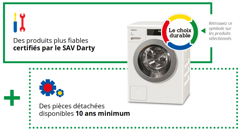 Uniquement chez <a href="/Darty_Officiel/">Darty</a> sur tout le gros électroménager depuis hier : 39 produits sélectionnés pour leur durabilité. lnkd.in/gqu2jn5