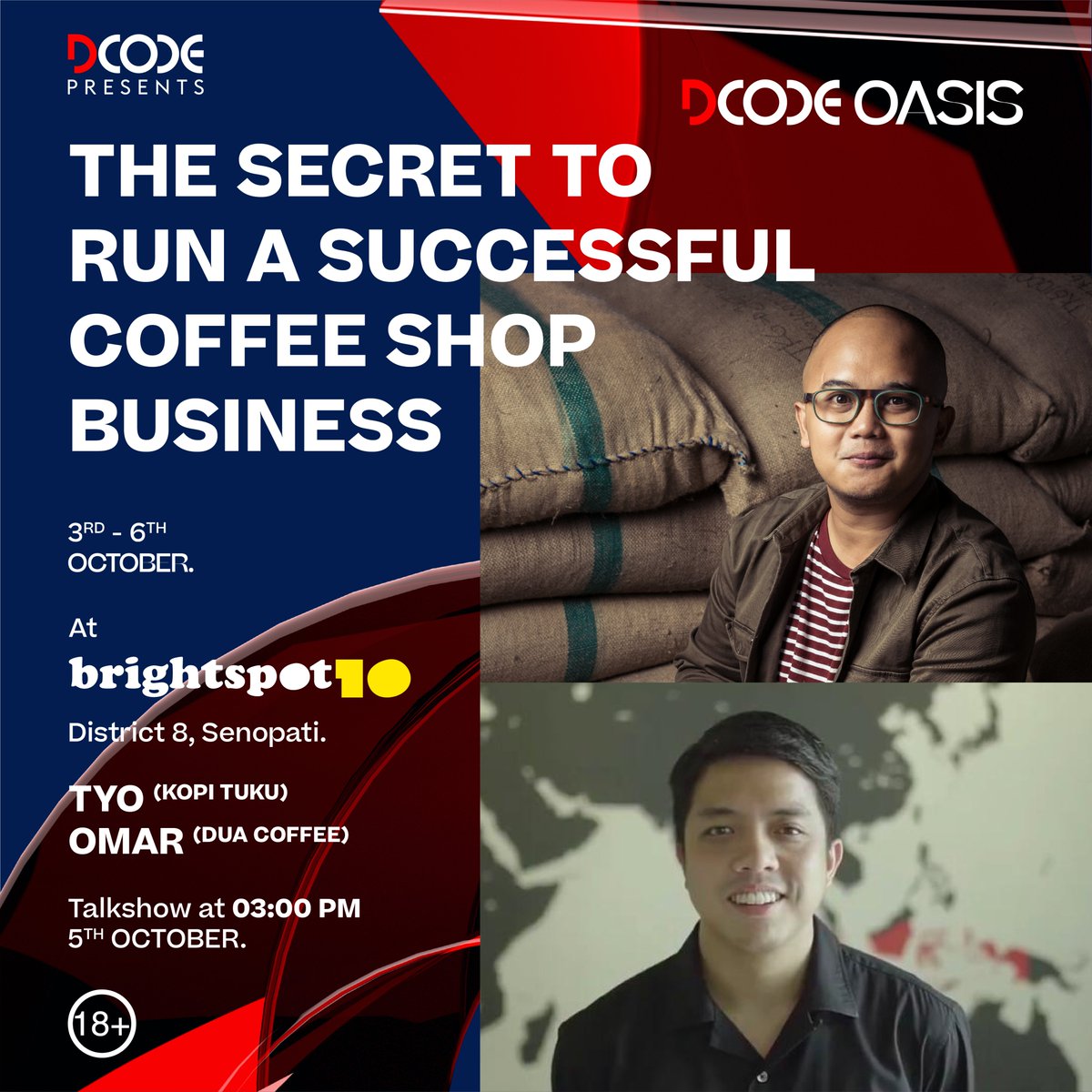 brightspotMRKT's tweet image. DCODE Oasis is back! Get ready to join the inspiring talks with passion expertise on DCODE Oasis that will help you live up your passion!

Don't forget to take the best shot on DCODE OASIS and get a chance to win the exclusive prizes!

#worldofDCODE
#DCODExBrightspot