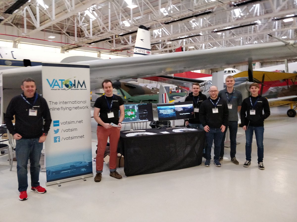 vatsim's tweet photo. We're at @FlightSimShow with @vatsimuk in Cosford all weekend. Drop in to find out about Audio for VATSIM - launching 14th October! #FlightSimShow #flightsimulator https://t.co/9ZaD6FftUV