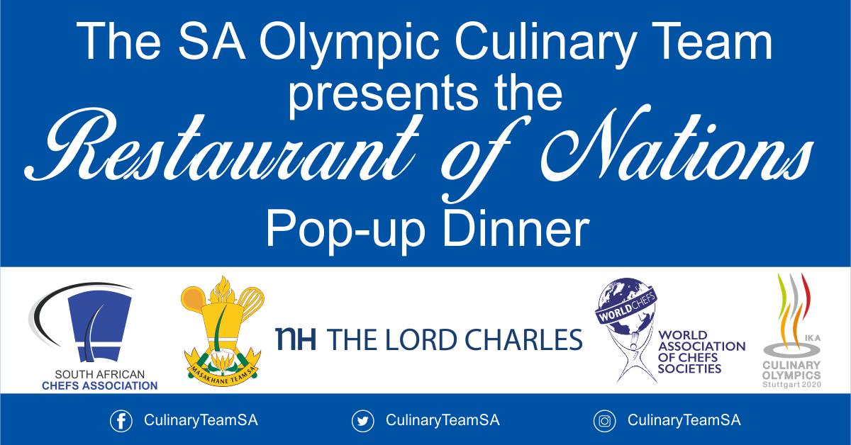 Reservations are open! 

Date: 12 October 2019
Venue: NH The Lord Charles Hotel

For more info &amp; reservations contact Cherelle at c.economon@nh-hotels.com or on 021 855 1040. 

Space is limited so don't delay.

#CulinaryTeamSA #IKACulinaryOlympics
#IamaSAChef