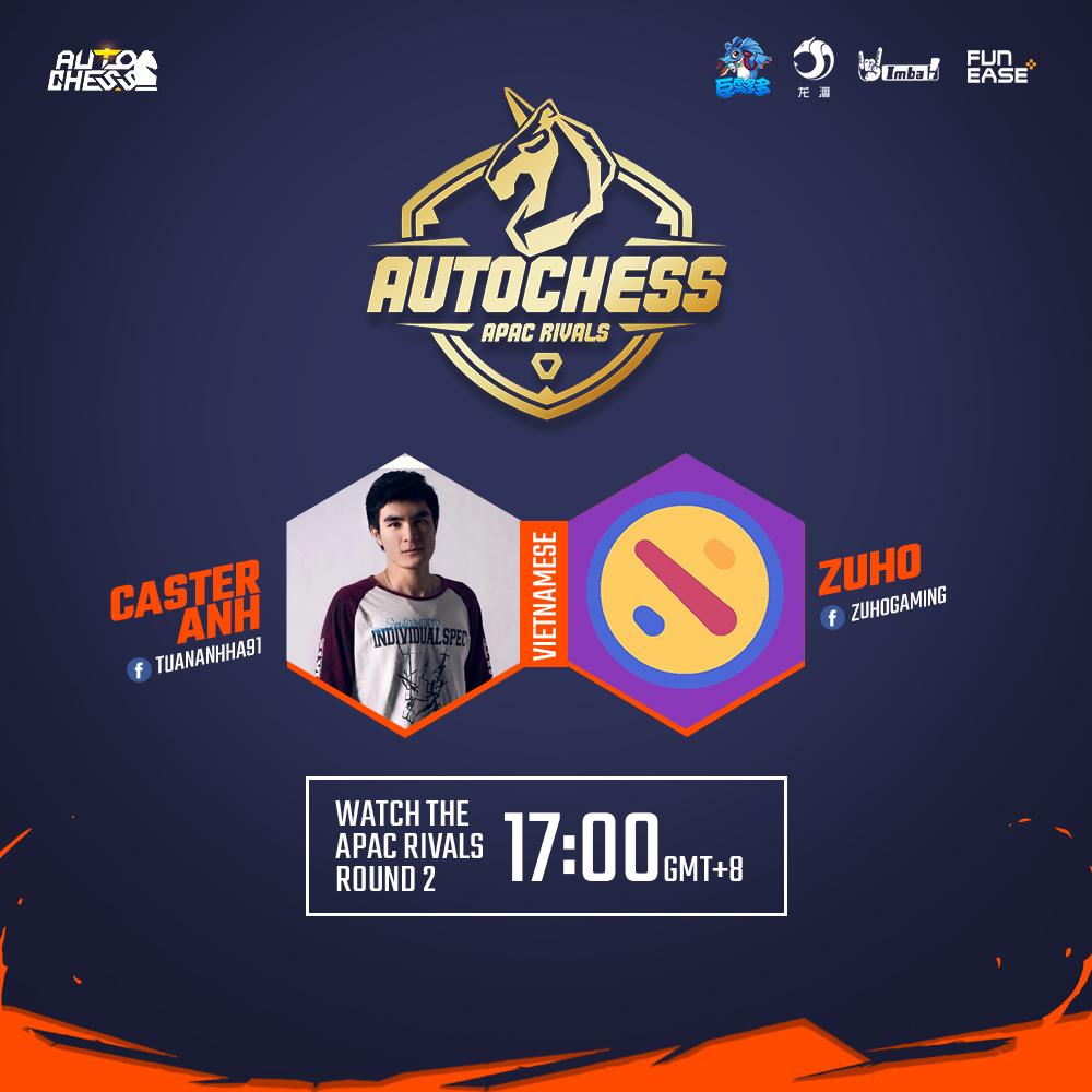 FunEaseOfficial's tweet photo. Here are your casters for today's #APACRivals!
English:
@Maxzzie & @chisinRPL
Thai:
Rezalett & Captain Thailand
Vietnamese:
ZuhoGaming & Anh
Japanese:
@tuttu76 & @aka17uu
#AutoChess @AutoChess2019 @AutoChess_japan https://t.co/slwnUmkN4t