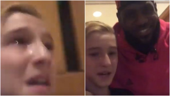 【影片】小球迷酒店大廳偶遇James激動落淚，後者友好合拍影片-黑特籃球-NBA新聞影音圖片分享社區