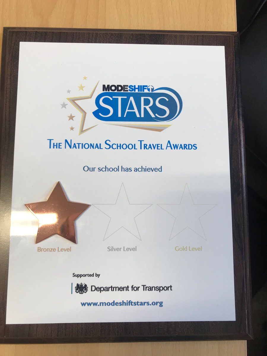 Another award for #teamWestfield 🏆 We have achieved the @ModeshiftSTARS Bronze Award for our efforts to increase levels of walking, cycling and other forms of sustainable travel on our journey to school.
