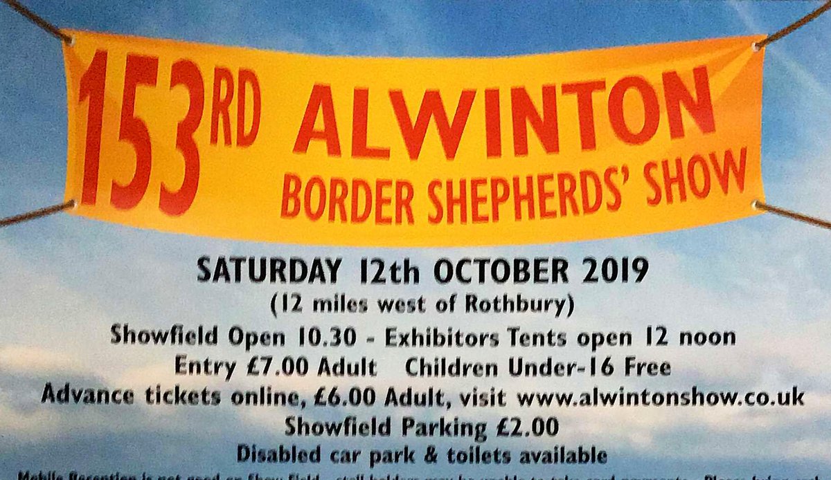 Only a week to go,who’s going ?
      #BorderShepherdsShow             #Alwinton 🐑🐑🐑🐑🐑🐑    #Northumberland 🐑🐑🐑🐑
The final great show of the year