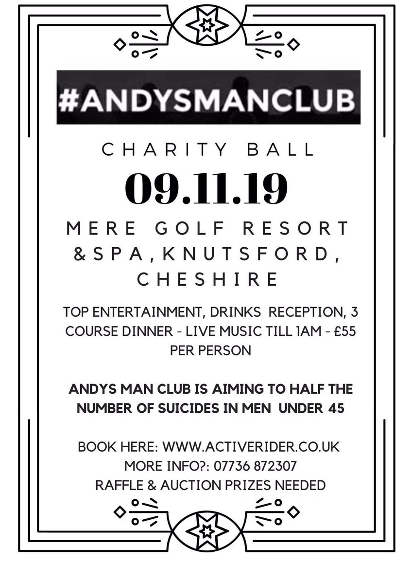 We are raising money for AMC please Re tweet so we sell out this fantastic event #andysmanclubuk