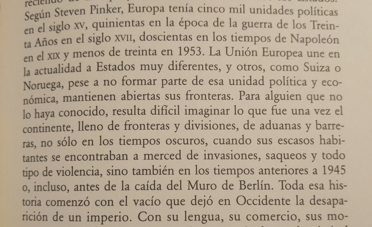 LJarava's tweet photo. "Una lección olvidada" de @galtares tiene muchas lecciones para recordar, pero esta las resume todas: en 500 años pasamos de 5000 regiones en permanente conflicto a menos de 30 países en paz... ¡que no se nos vuelva a olvidar! #europeIN #populismos #nacionalismos https://t.co/OyskVrg9QM