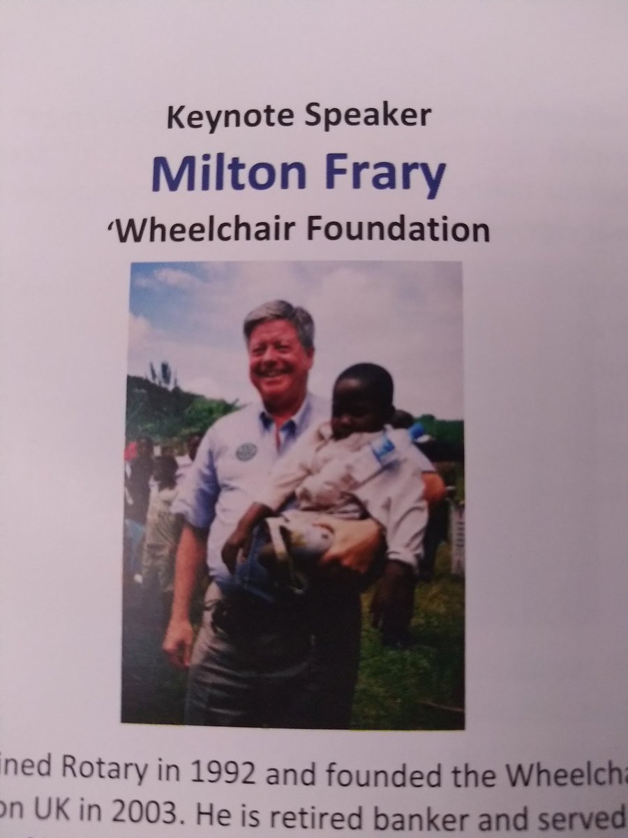 DarlRotary's tweet image. Inspirational talk to @Rotary #district1030 conference on the #wheelchair foundation, sending wheelchairs to South Africa, by Rtn Milton Frary. @NeRotary