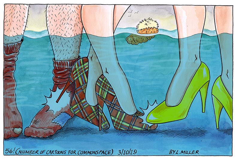 mistressofline's tweet image. Cartoon every fortnight on Friday on CommonSpace. This week’s cartoon for CommonSpace. “United in opposition”. Nicola Sturgeon’s plans for a caretaker government are going well...they just canny agree. #brexit #NoDealBrexit #InDeepWater #UpShitCreek